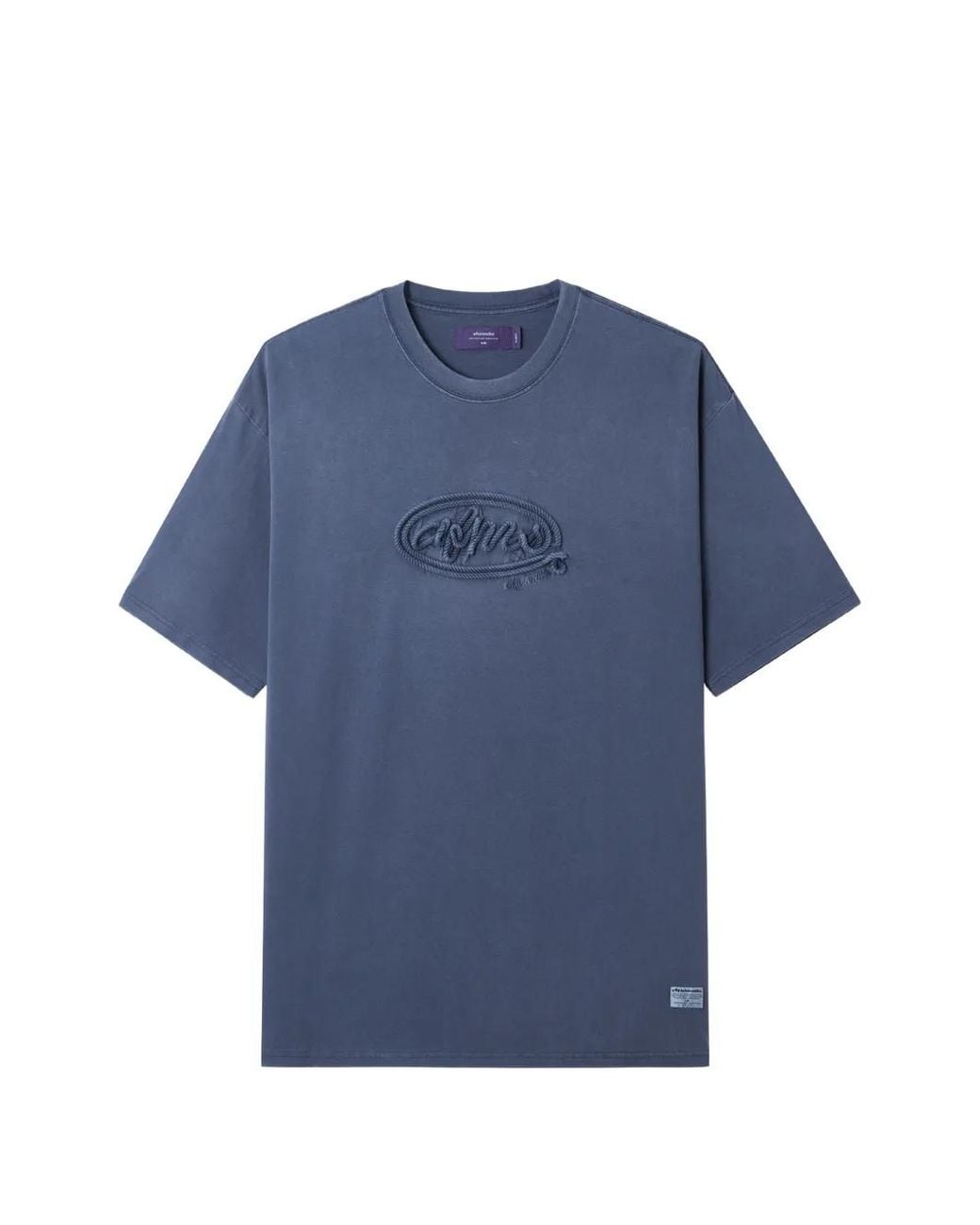 AFTERMATHS Blue Rope-Logo T-Shirt for men