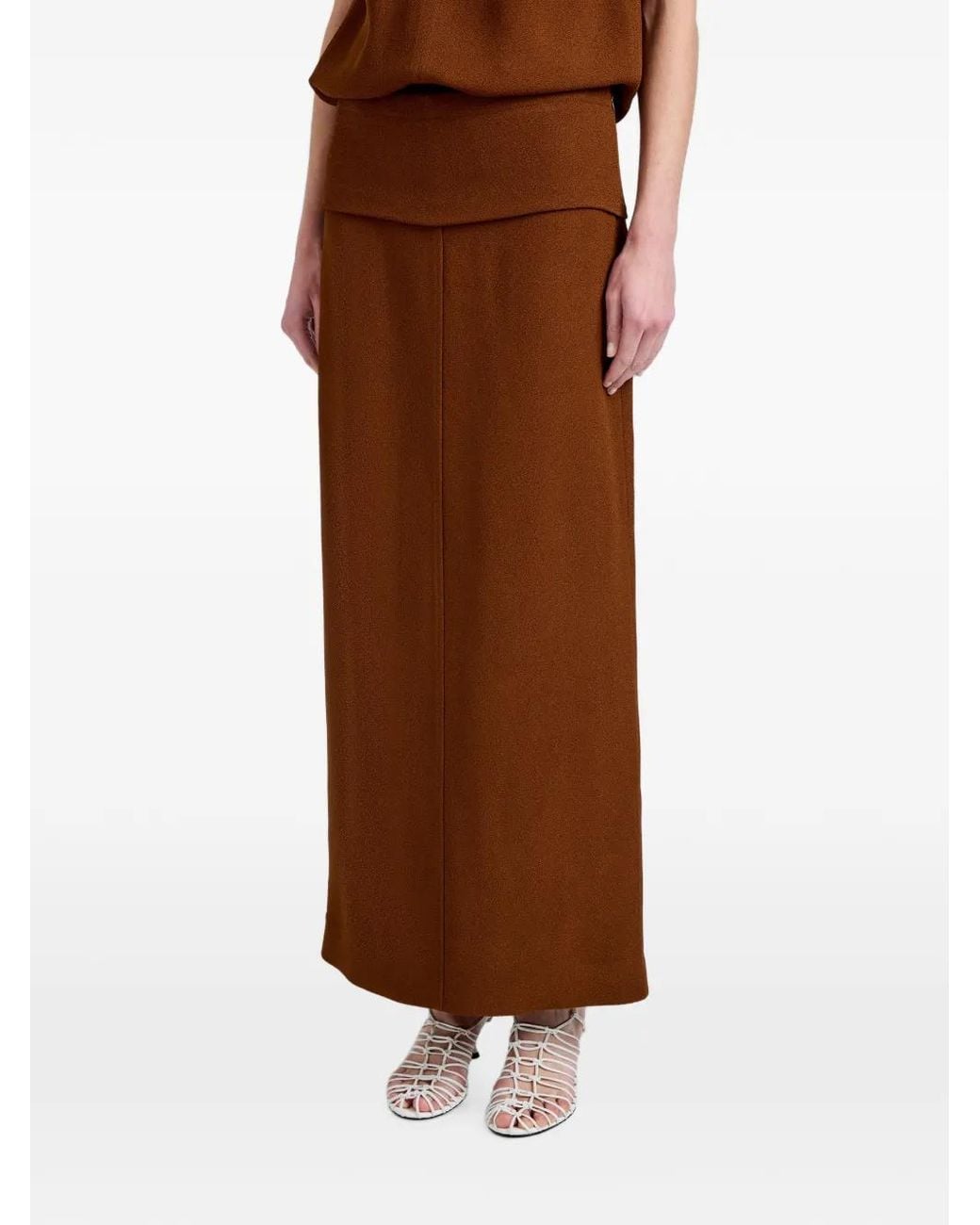 Proenza Schouler Brown Jupe Liora En Sable Épais