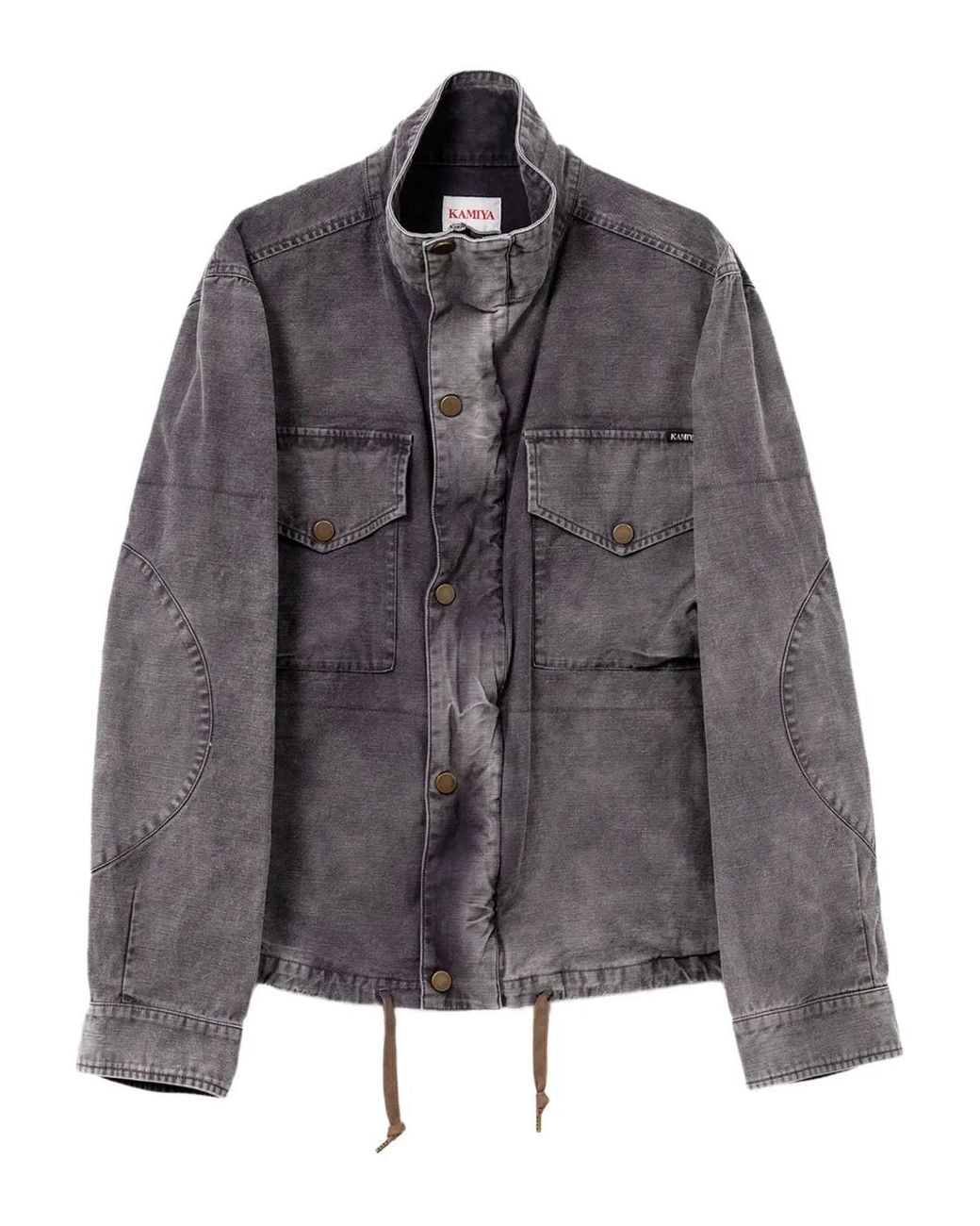 KAMIYA Gray Flap-Pocket Denim Jacket for men