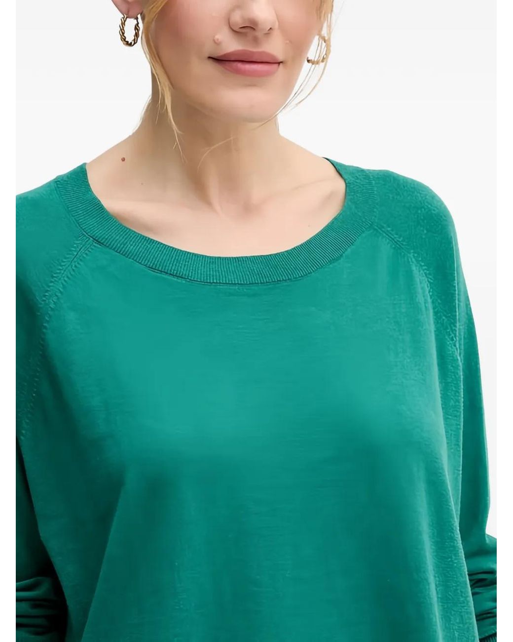 Benetton Green Raglan-Sleeve Sweater