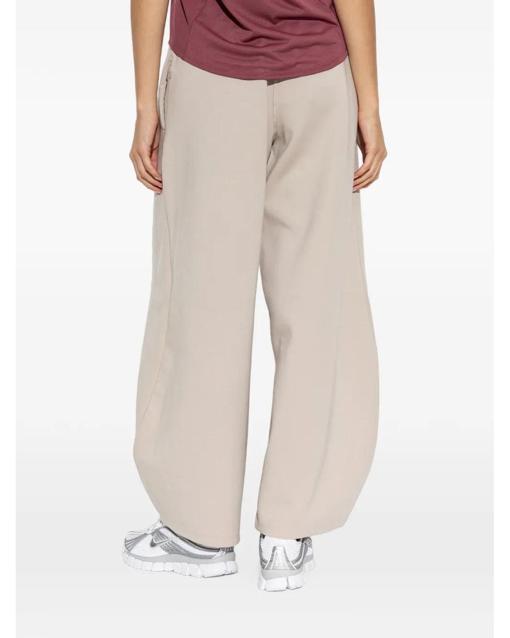 Nike White Logo-Patch Track Pants