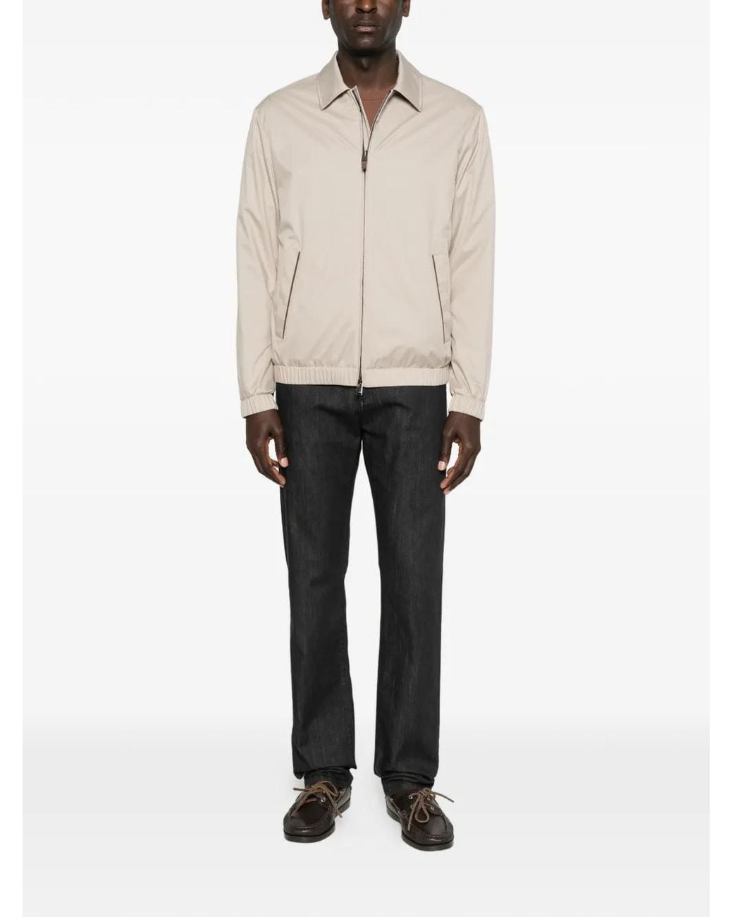 Canali Natural Zip-Up Jacket for men