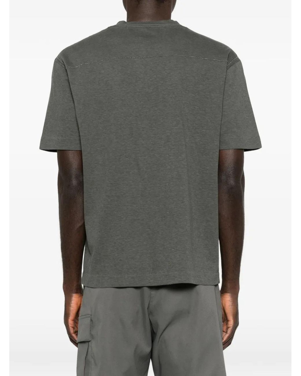 C P Company Gray Logo T-Shirt for men