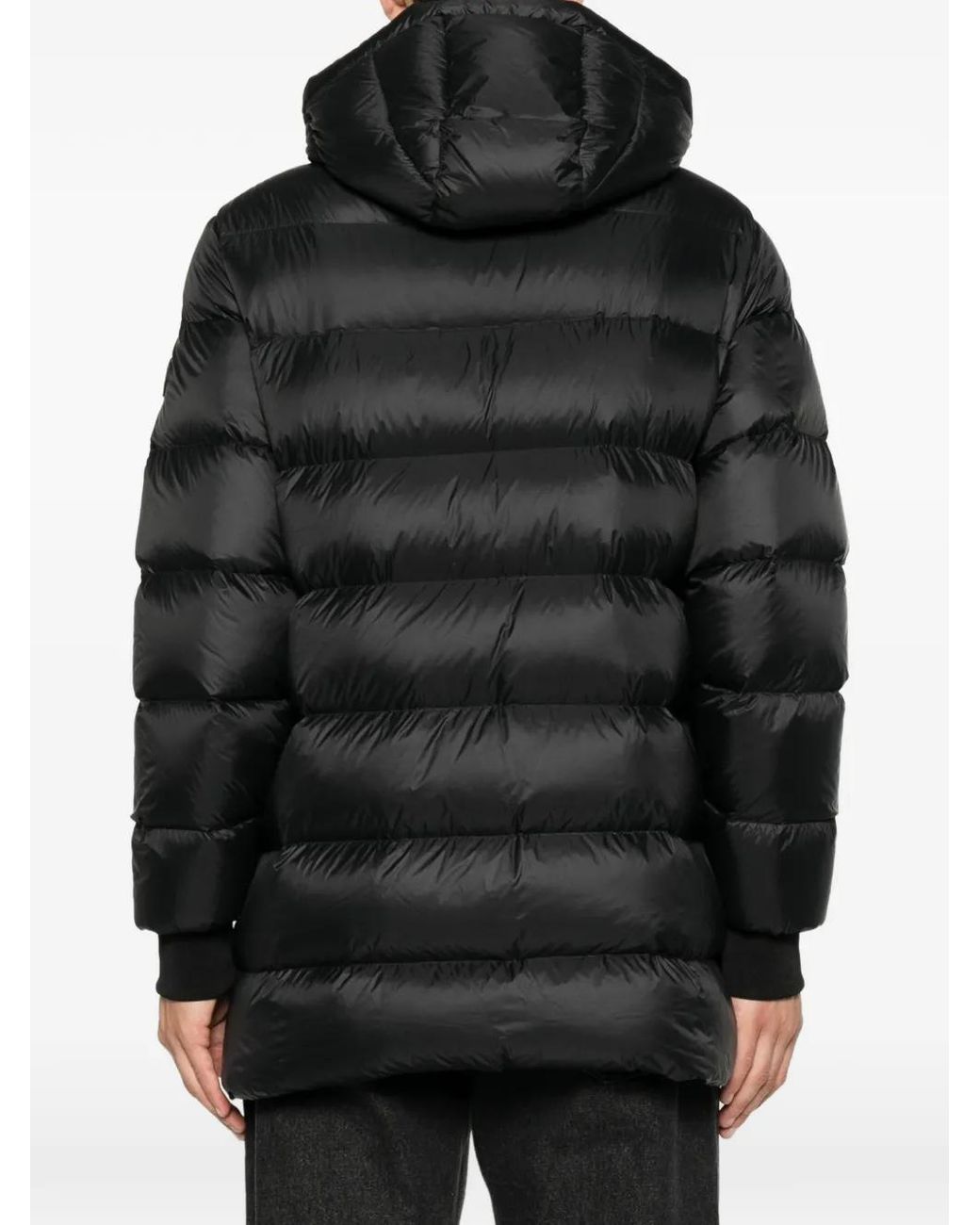 SERGIO MORETTI FIRENZE Black Veste Matelassée À Patch Logo for men