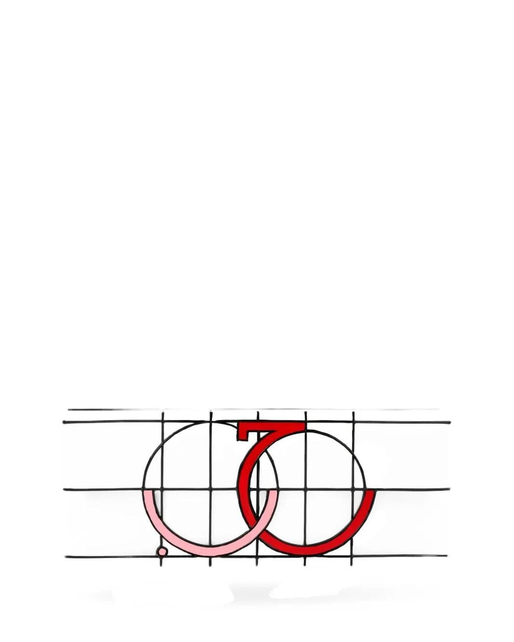 HALA & TATIANA White Love Geometric-Design Clutch Bag