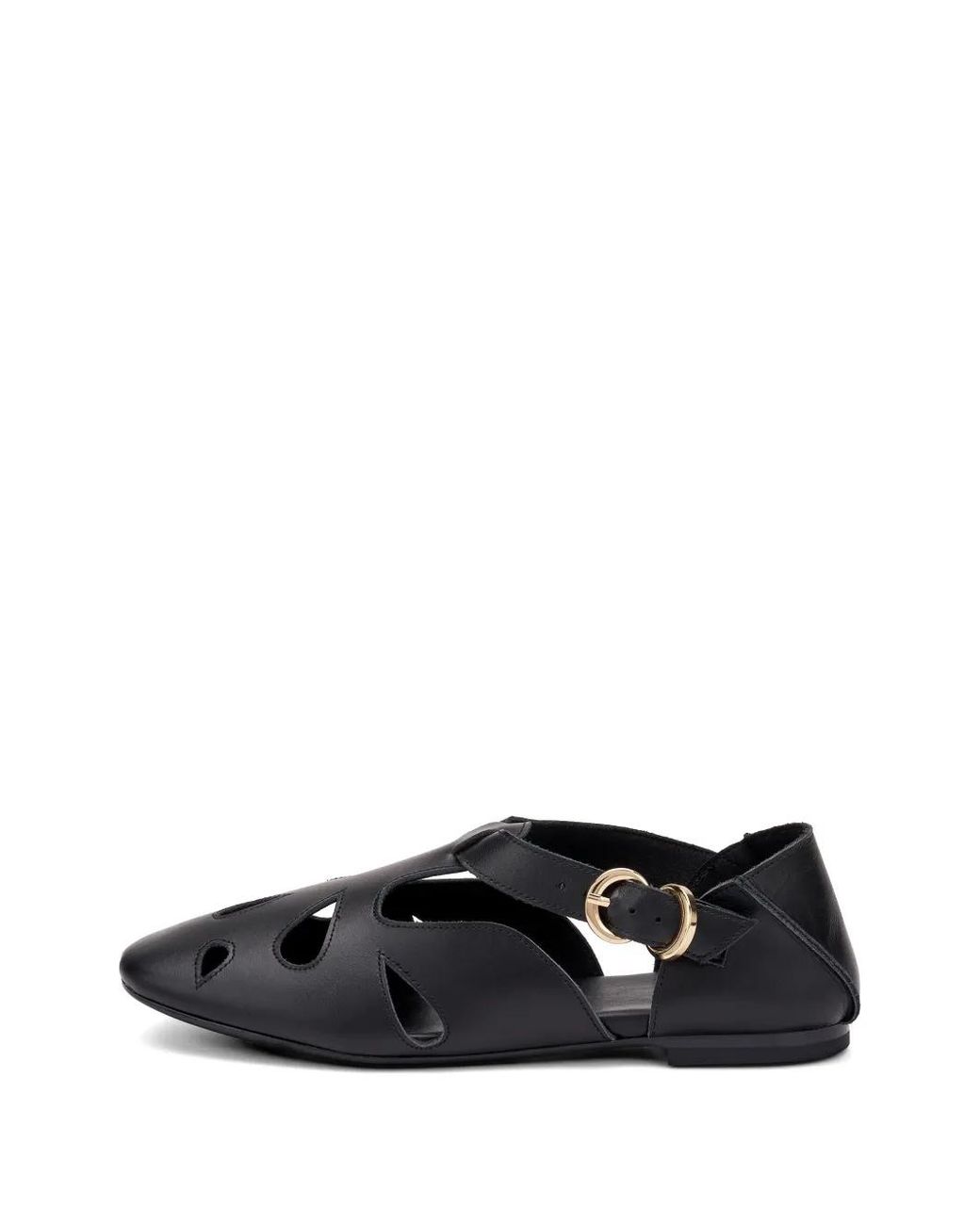Frau White Cut-Out-Design Sandals