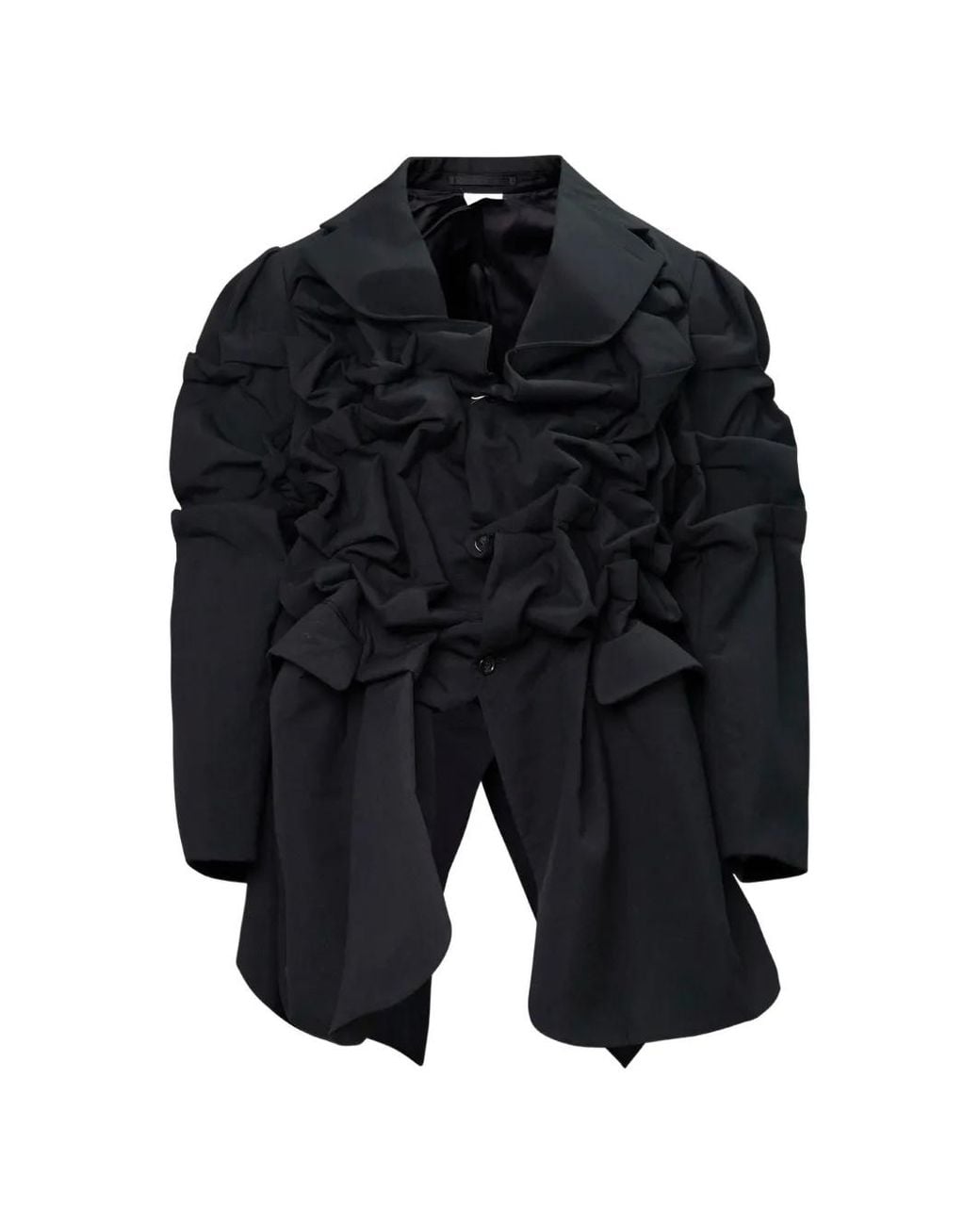 Comme des Garçons Blue Gathered-Detail Shirt Jacket for men