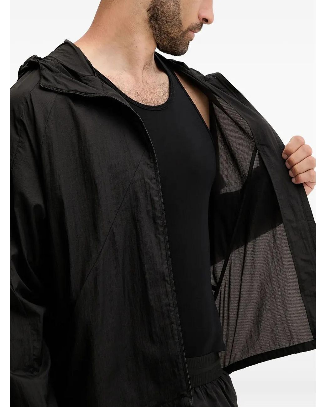 PUMA Black X Heliot Emil Hooded Panelled Jacket for men