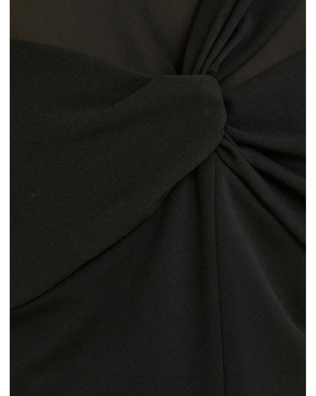 DKNY Black Knot-Detail Long-Sleeve Mini Dress