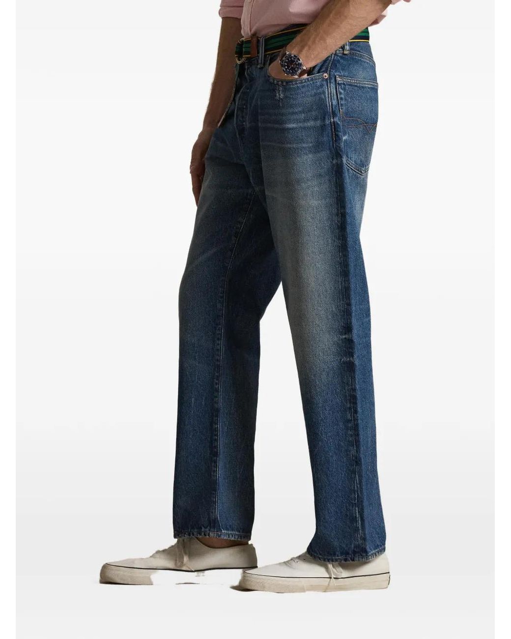 Polo Ralph Lauren Blue Button-Fastening Jeans for men