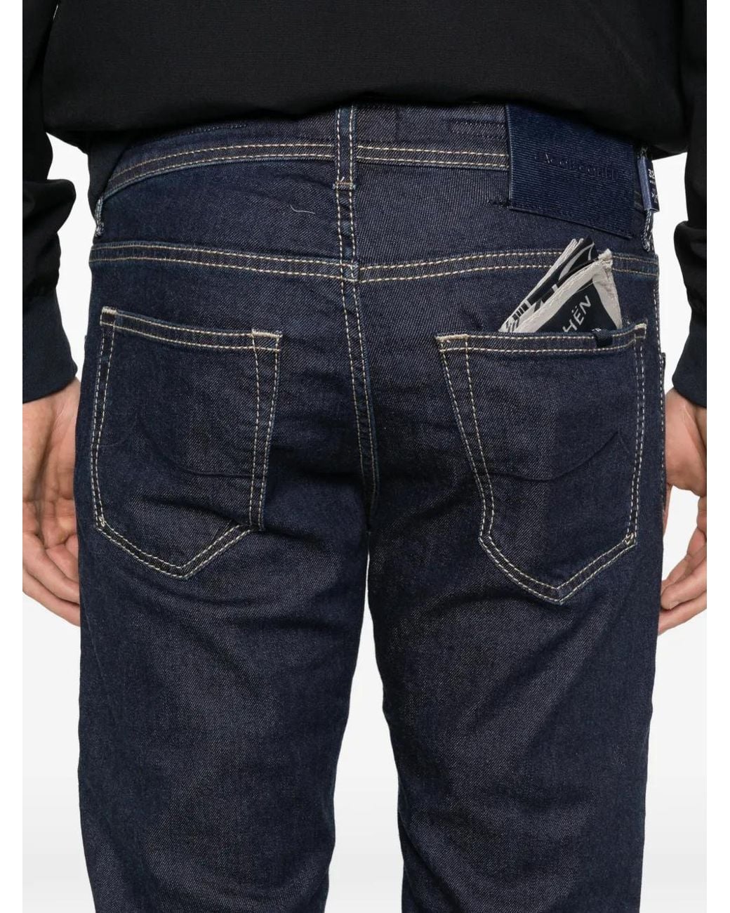 メンズ Jacob Cohen Nick ステッチ ジーンズ Blue