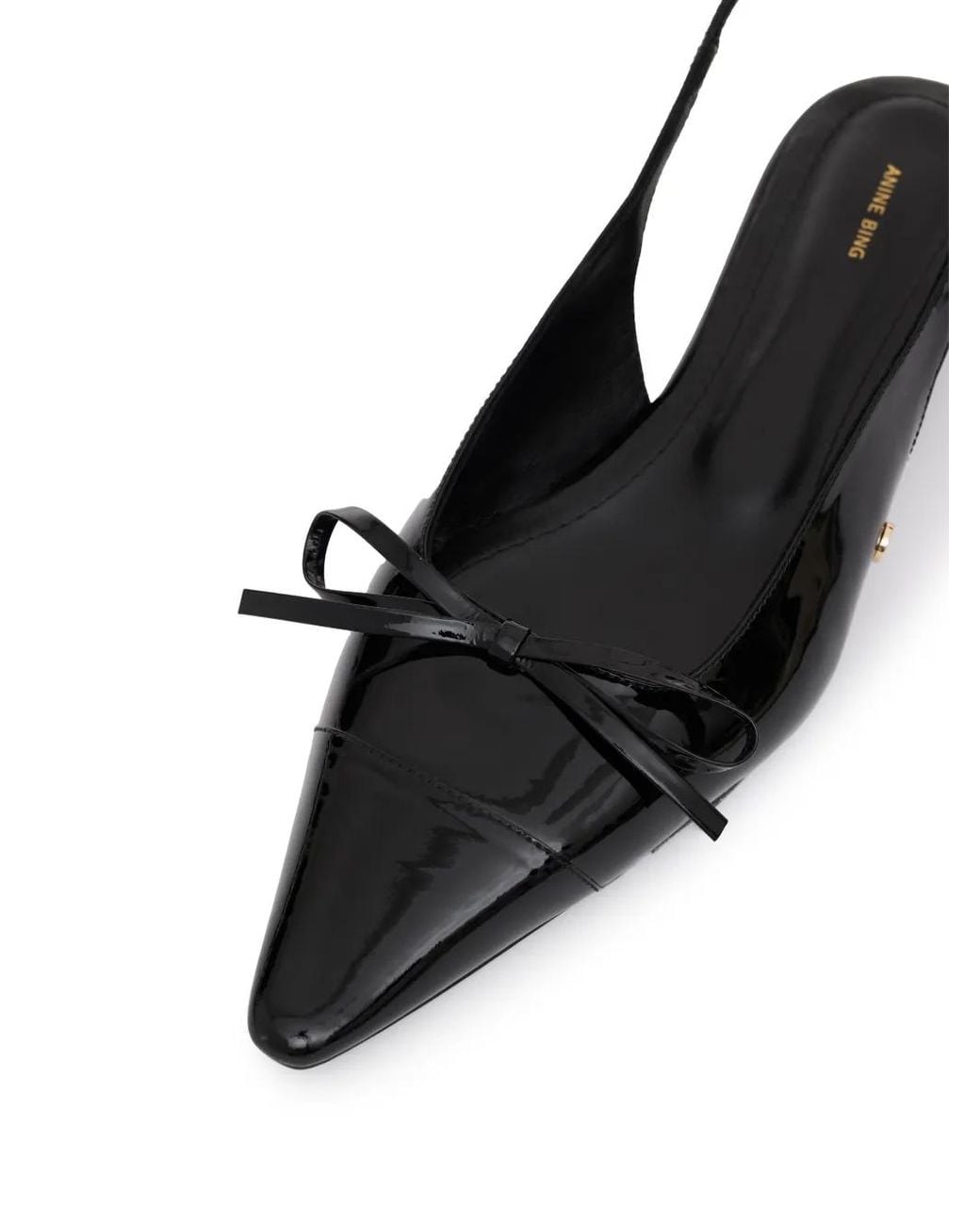 Anine Bing Black Zoey Slingback Pumps