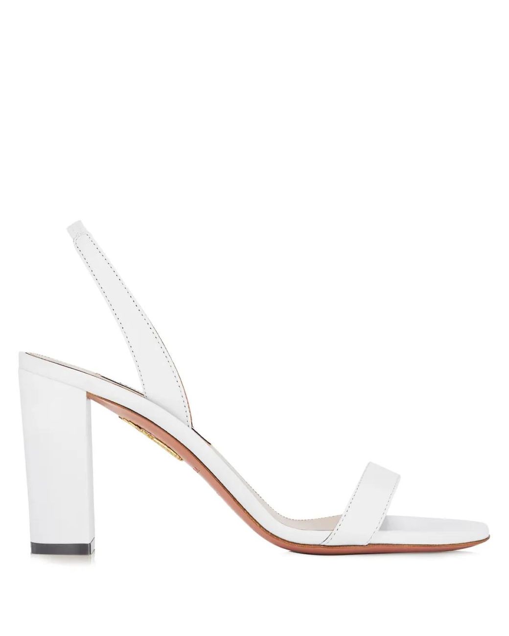 Aquazzura White 85Mm So Nude Sandals