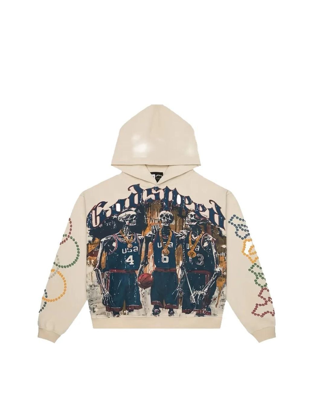 Godspeed Blue Dream Team 24 Graphic-Print Cotton Hoodie for men