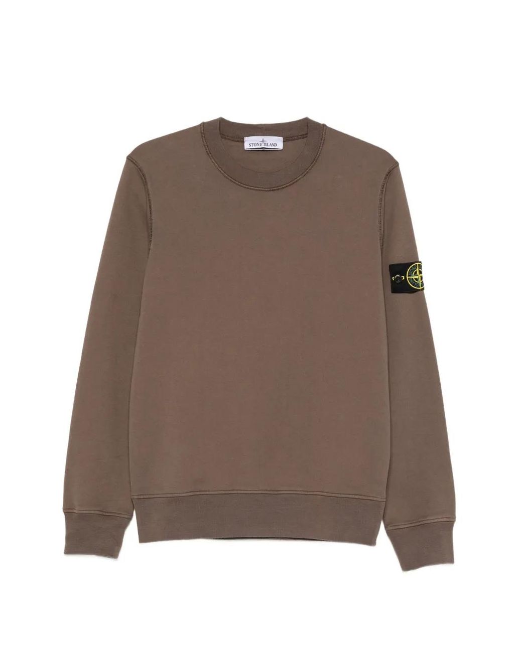 Stone Island Brown Round Neck Sweatshirt for men