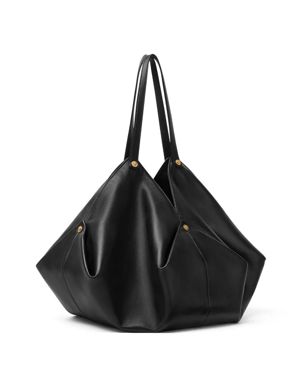 Versace Black Protea Large Nappa Shoulder Bag
