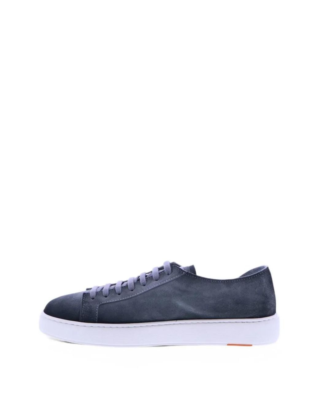 Santoni Blue Suede Sneakers for men
