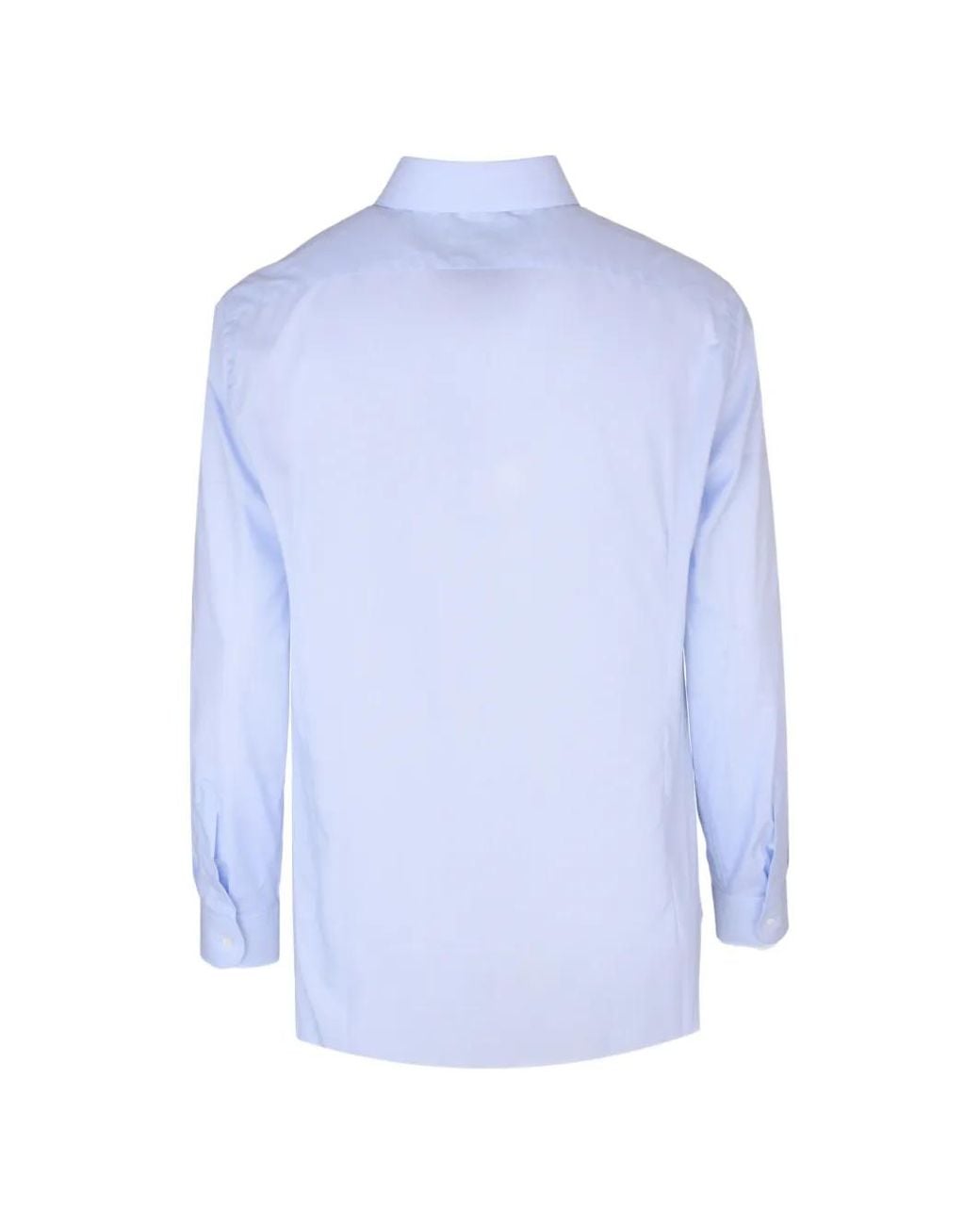 Corneliani Blue Spread-Collar Button-Up Shirt for men