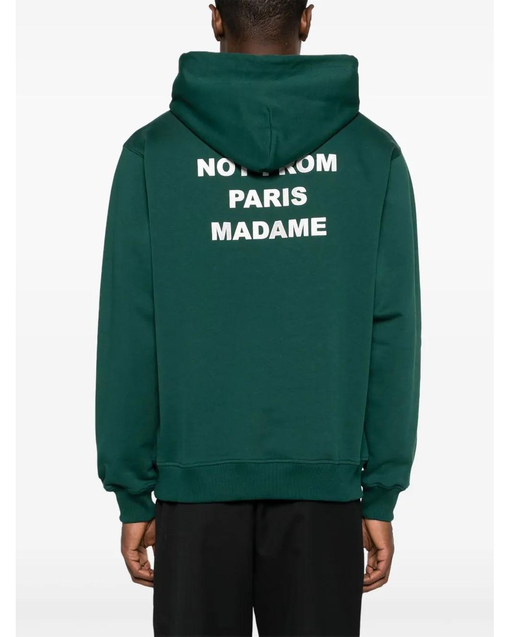 Drole de Monsieur Green Le Hoodie Slogan Printed Hoodie for men