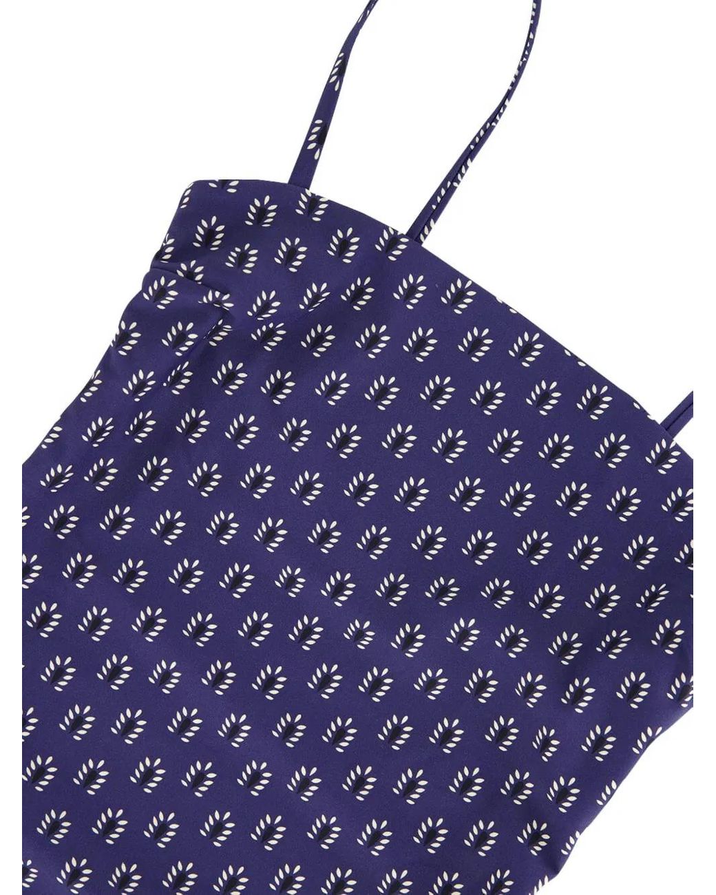 Matteau Blue Malliot Square-Neck Swimsuit