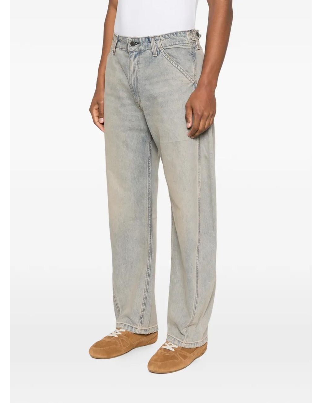 Levi's Gray Logo-Patch Jeans for men