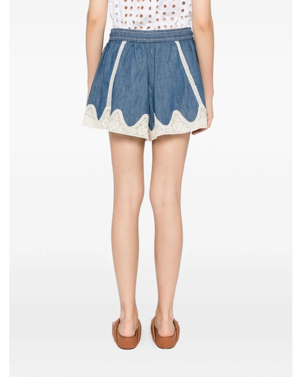 Zimmermann Blue Relaxed Fit Drawstring Waist Shorts
