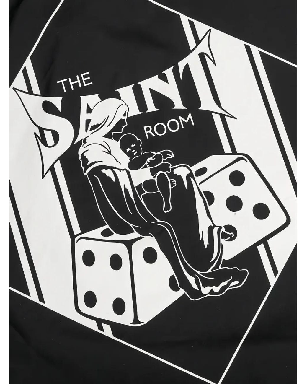 SAINT Mxxxxxx Black X Denim Tears Graphic-Print Drawstring Jacket for men