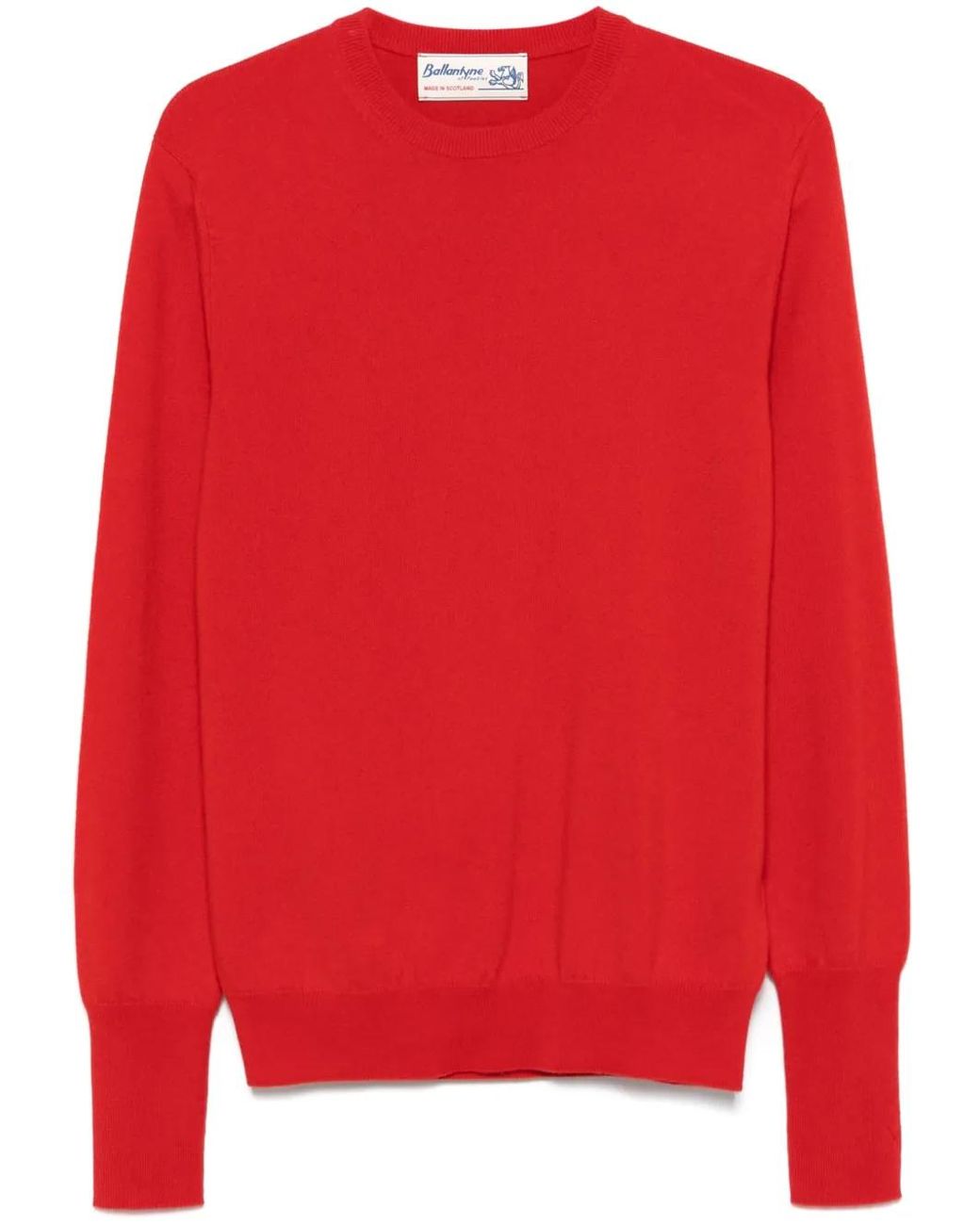 Ballantyne Red Crew-Neck Cashmere Knit Sweater for men