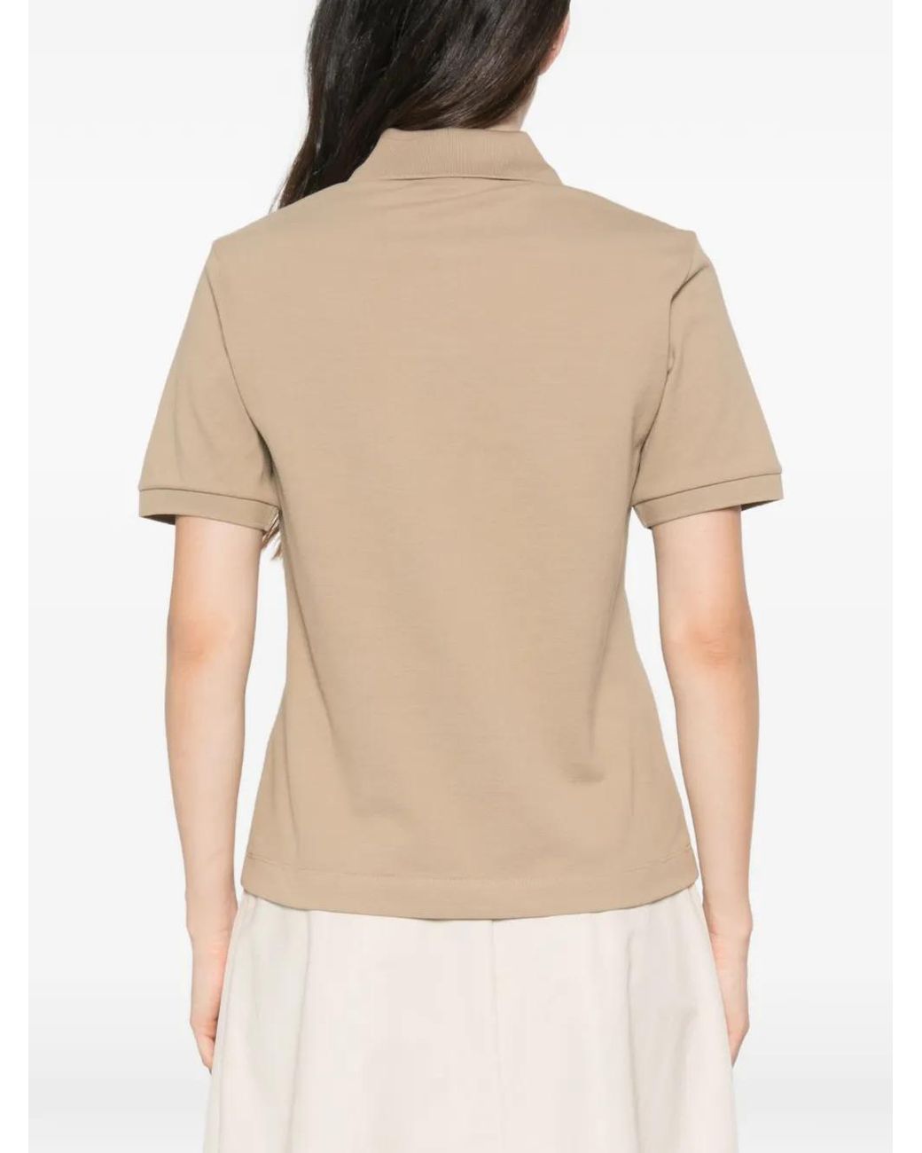 Moncler Natural Logo-Patch Polo Top