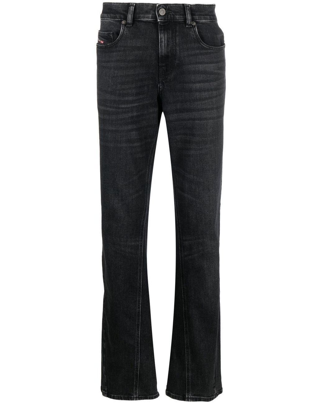 DIESEL Mid-rise Bootcut Jeans in Black for Men | Lyst