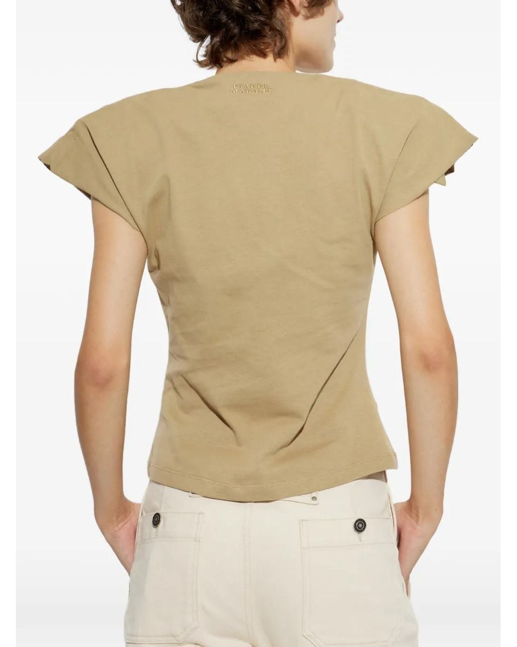 Isabel Marant Natural Nadrine V-Neck Top