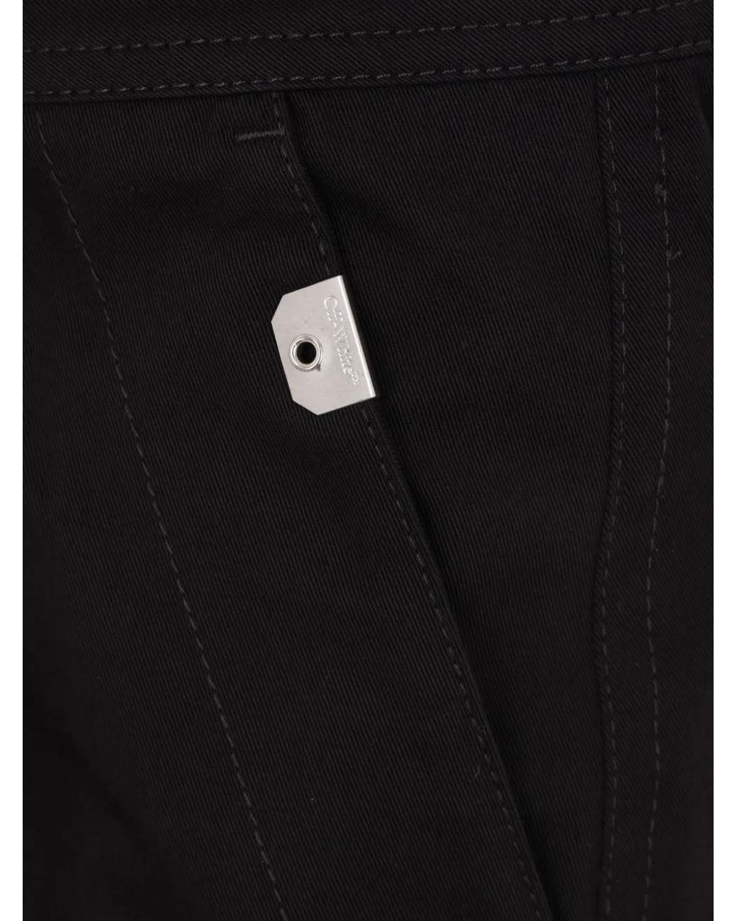 Off-White c/o Virgil Abloh Black Logo-Embroidered Cargo Shorts for men