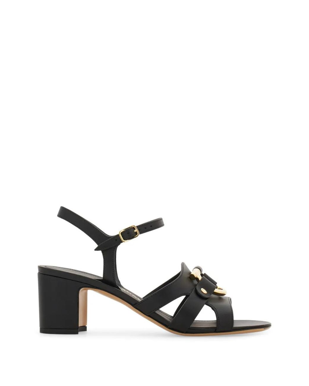 Ferragamo White Gancini Ornament Sandals