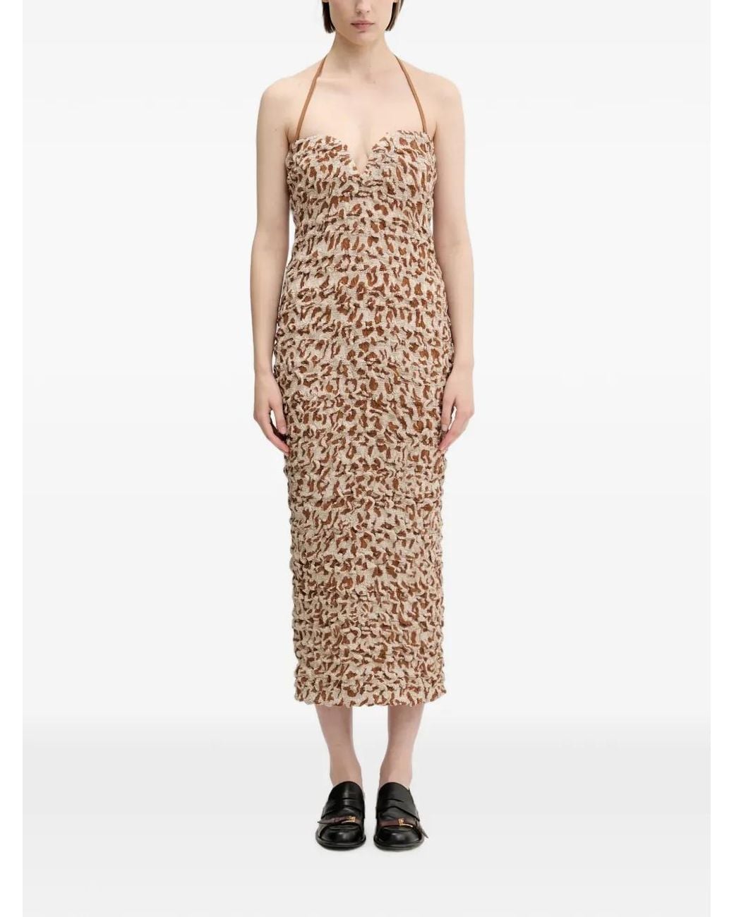 Nanushka Natural Haylen Midi Dress