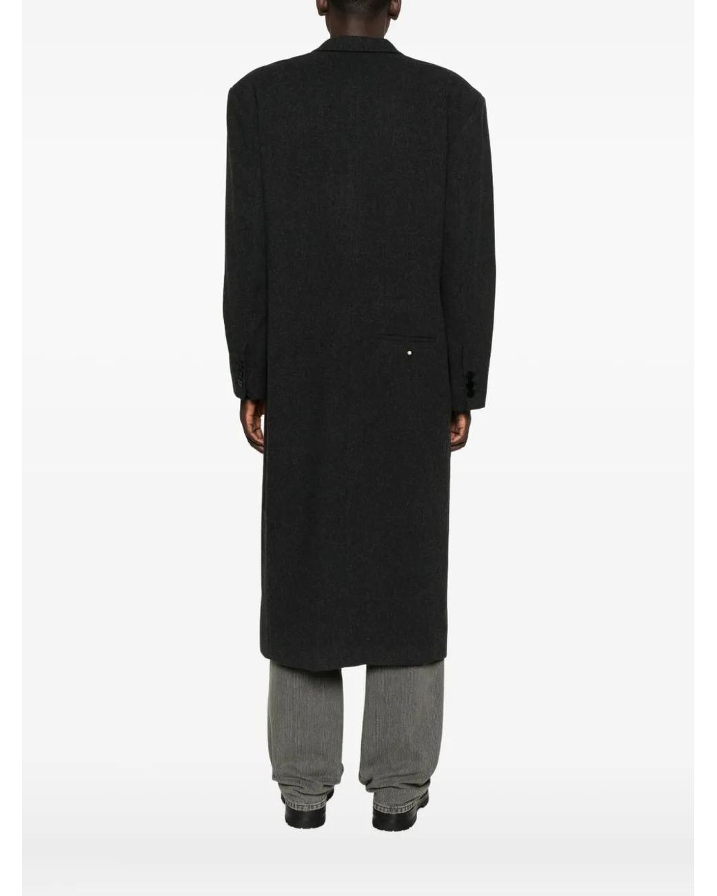Magliano Black Double-Breasted Wool Coat