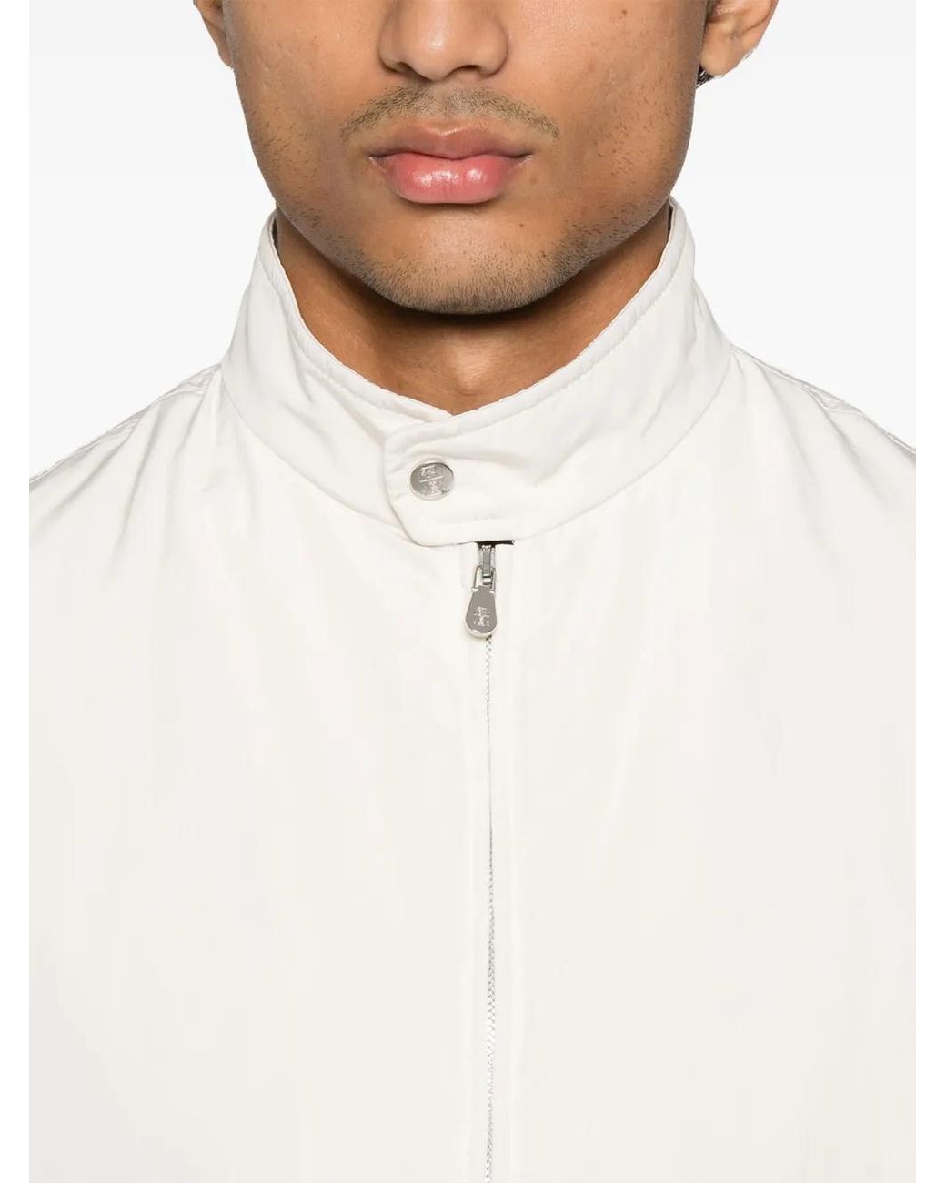 Brunello Cucinelli White Lightweight Gilet for men