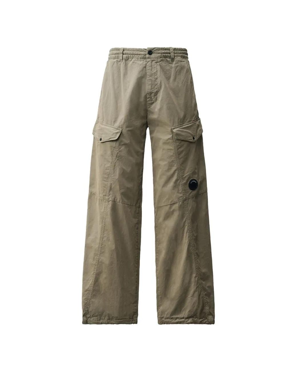 C P Company Green Lens-Detail Cargo Pants for men