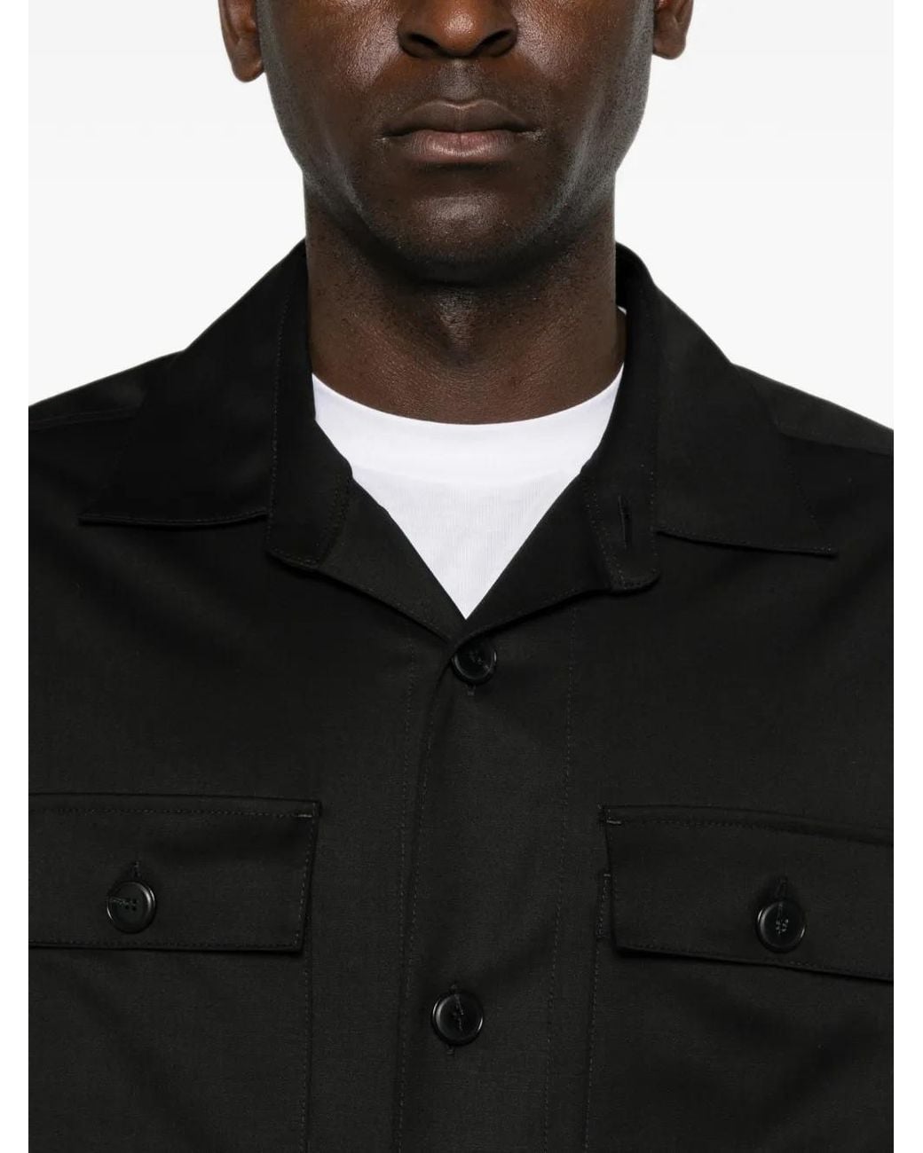 Boss Black Virgin Wool Flap-Pocket Jacket for men