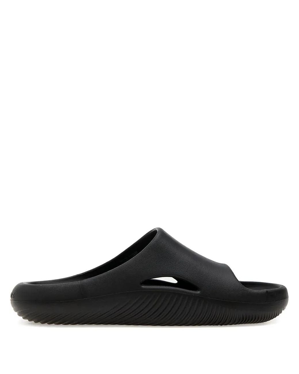 CROCSTM Black Cutout Ridged Sole Slide for men