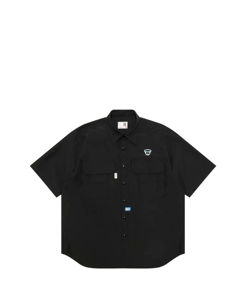 Aape By A Bathing Ape Black Logo Patch Shirt for men