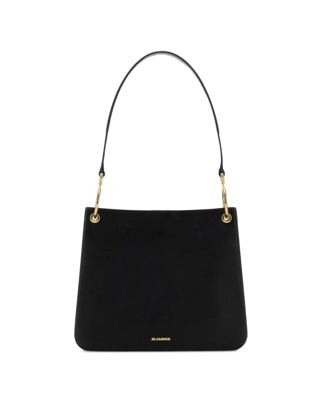 Jil Sander Black Ring-Detail Shoulder Bag