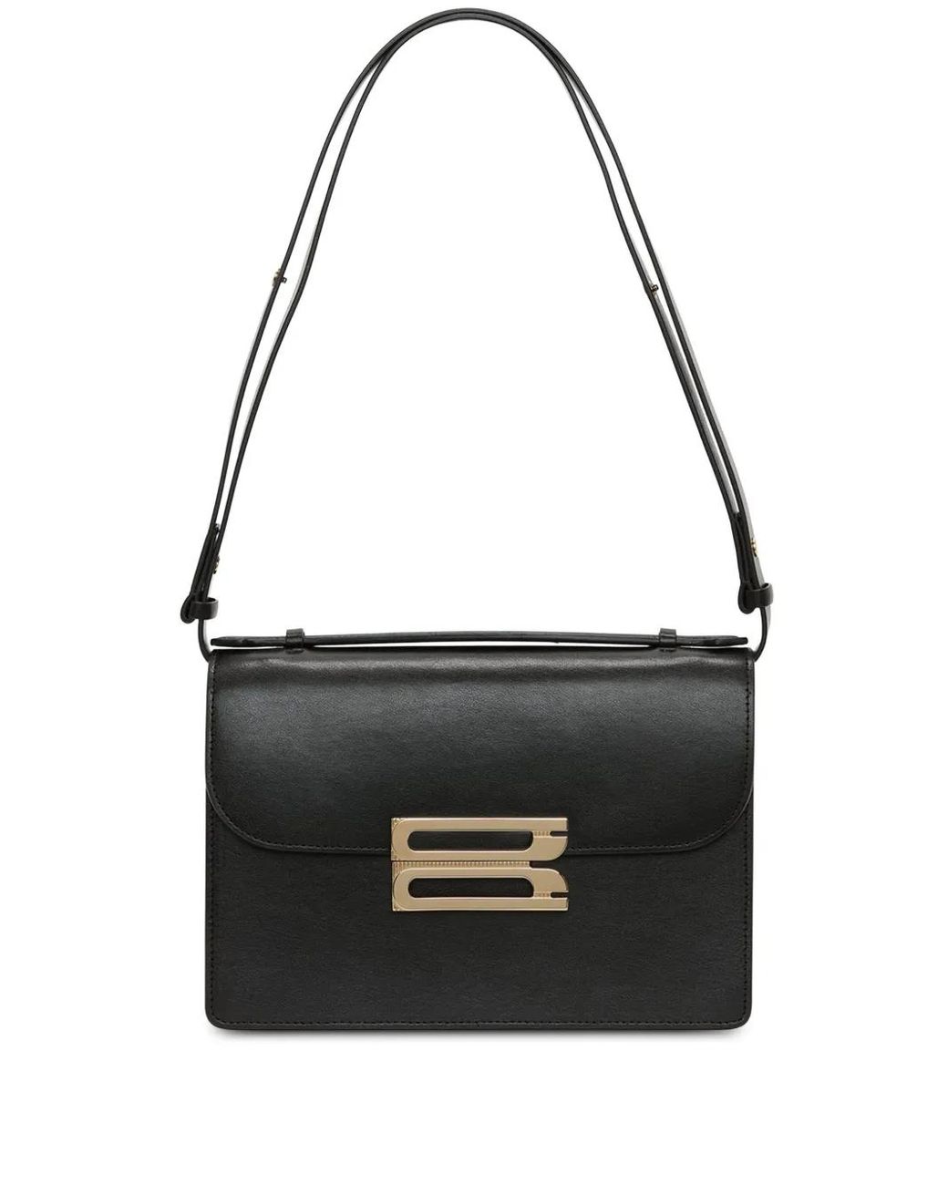 Victoria Beckham Black Foldover Top Bag