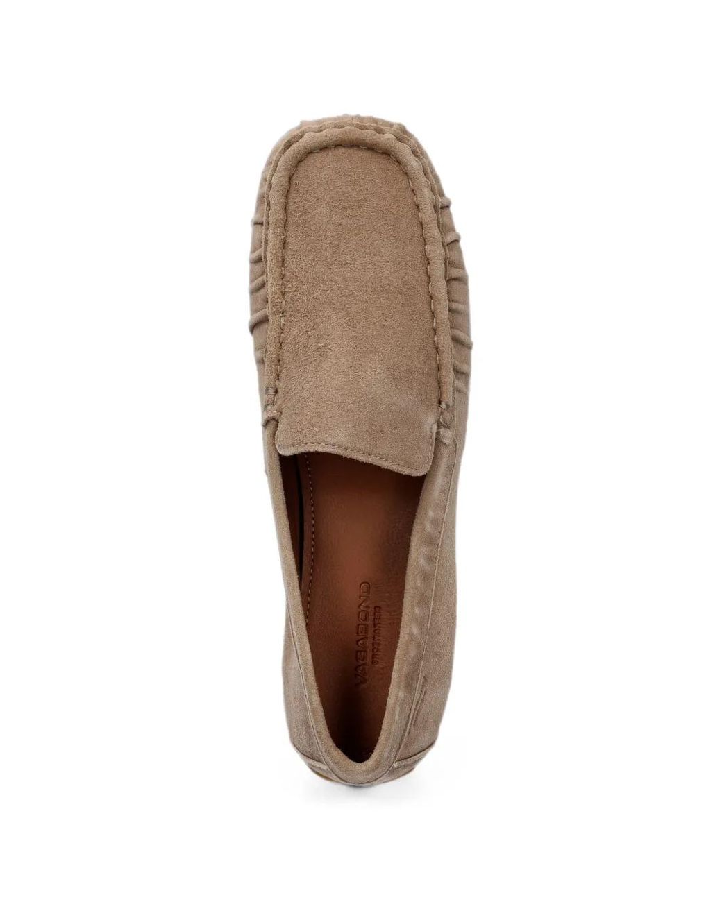 Vagabond Natural Mika Ruched Slip-On Loafers