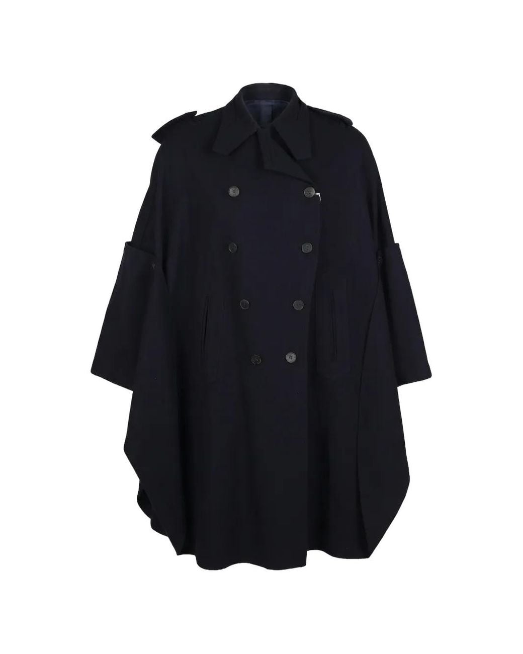 Valentino Garavani Blue Button Double-Breasted Coat