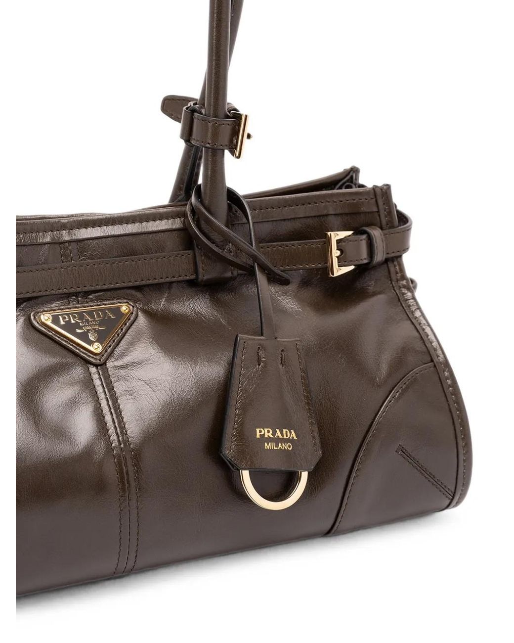 Prada White Bonnie Medium Leather Bag