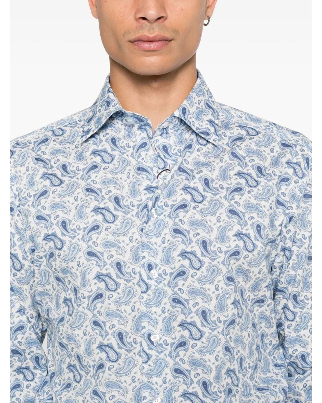 Etro Blue Paisley Shirt for men