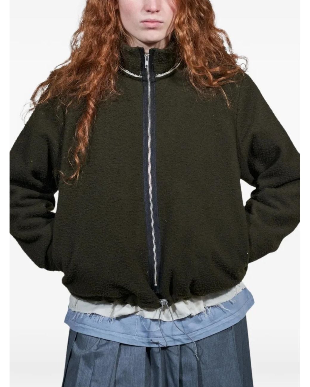 Camiel Fortgens Black Sweat En Polaire À Fermeture Zippée