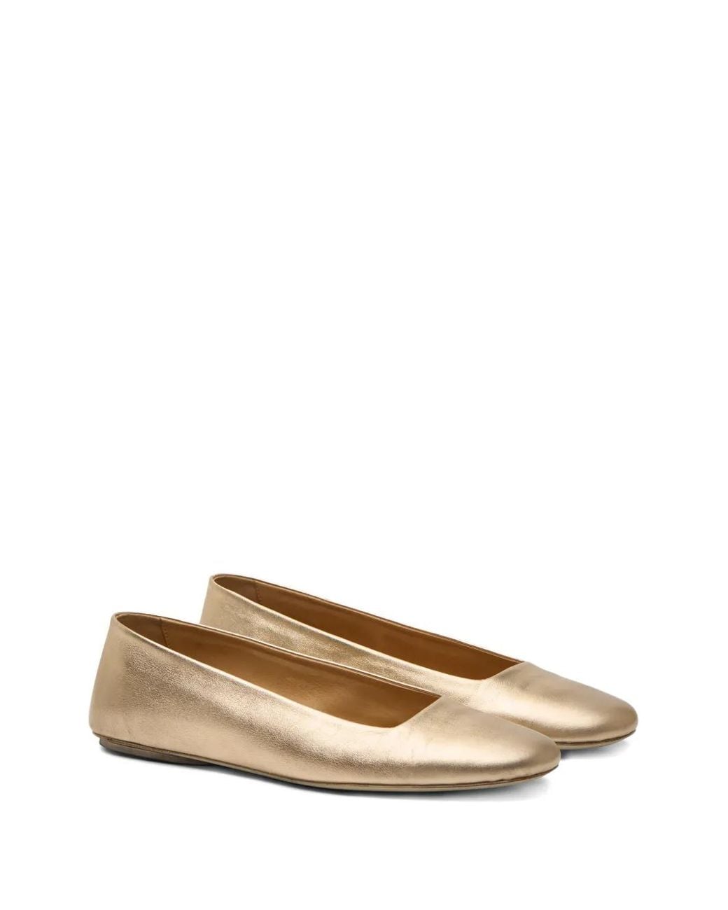 Distesa Marsèll Distesa Metallic Ballet Flats in White | Lyst