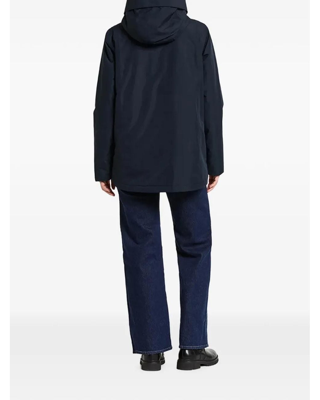 Didriksons Blue Daniella Hooded Flap-Pocket Jacket