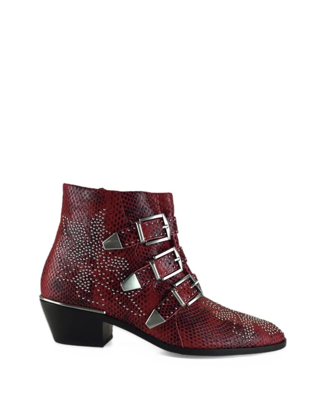 Chloé Red Susanna Ankle Boot